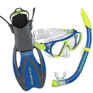 SET DE BUCEO COLOR VERDE Y AZUL 4 PC