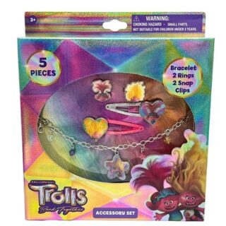 JUEGO DE CAJA DE 5 PIEZAS CON ANILLOS PINZAS PARA EL PELO