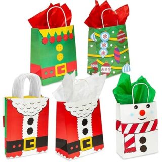 Bolsa de Regalo de Navidad Diseños Surtidos 25.5 x 20.5 cm
