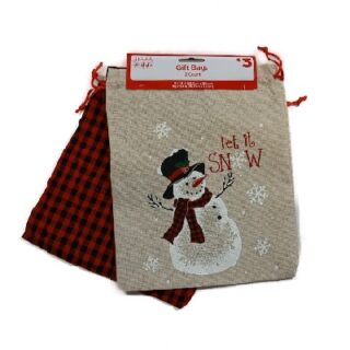 Set de 2 Bolsas de Regalo Navideñas