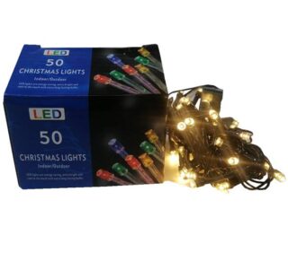Serie de 50 Luces LED Navideñas Amarillas de 3 m