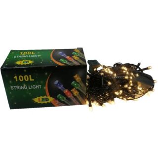 Serie de 100 Luces LED Navideñas Amarillas de 6.20 m