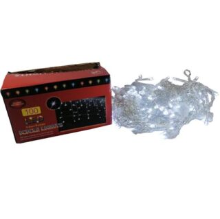Cortina de 100 Luces LED Navideñas Blancas Tipo Lluvia de 2 m