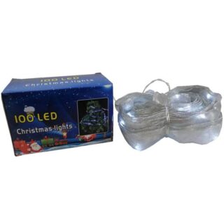 Luces LED 100 LED para Navidad con Listón Gris 7 m