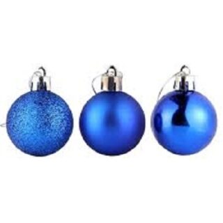 Esferas Navideñas Azules 3 Piezas 10 cm