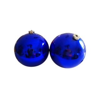 Esferas Navideñas Azules 2 Piezas 15 cm