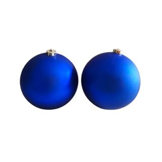 Esferas Navideñas Azules 2 Piezas 15 cm