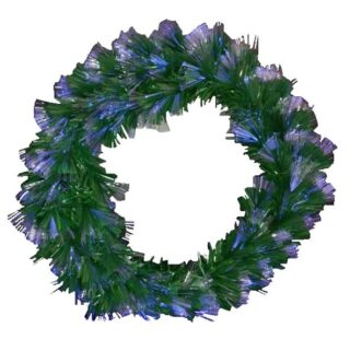 Corona Navideña Verde con Luz LED 60 cm
