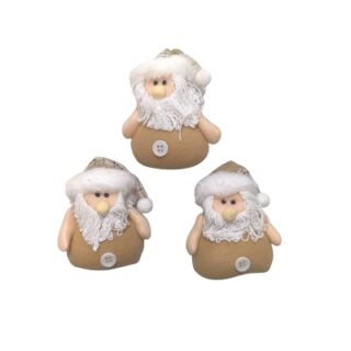 Set de 3 Piezas de Santa Claus 8 cm