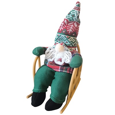 Peluche de Santa Claus con Silla Mecedora