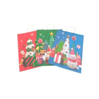 Bolsa de Regalo Navideña de Papel Kraft 42.5 x 30 cm