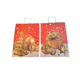 Bolsa de Regalo Navideña de Papel Kraft 41.5 x 32 cm
