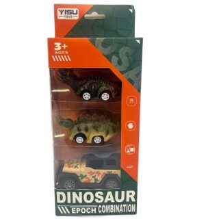 SET DE CARROS DE DINOSAURIOS 3 PC