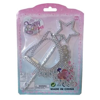 SET ACCESORIOS PARA PRINCESA DE PLASTICO 3 PC