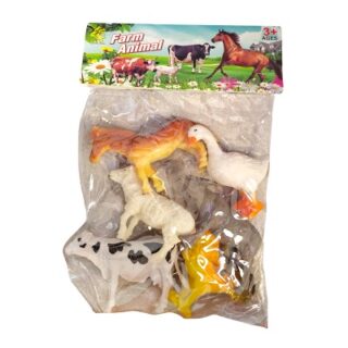 SET DE ANIMALES DE GRANJA PLASTICOS 6 PC