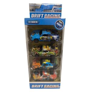 SET DE 4 CARROS DRIFT RACING 10 CM DE LARGO
