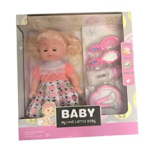 MUÑECA BABY 30 CM CON SONIDOS Y ACCESORIOS