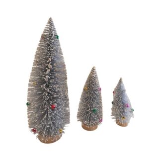 Set de 3 Árboles Navideños Decorativos Grises