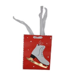 Bolsa para Regalo con Diseño de Patín de Hielo de 6.25 x 5 Pulgadas