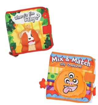 SET DE DOS LIBROS DE TELA PARA BEBE