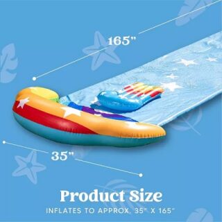 TOBOGAN ACUATICO CON TABLA CORPORAL 89 X 41 CM