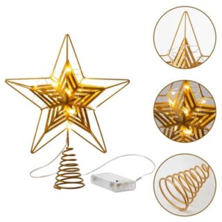 Estrella de Navidad Dorada 25 cm