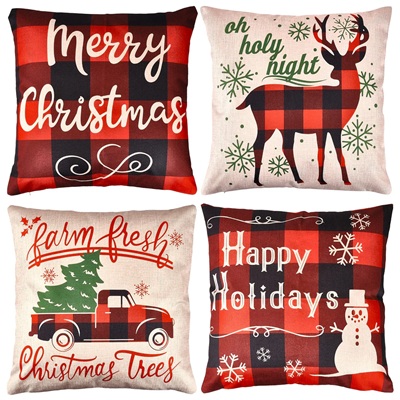 Set de 4 Fundas Navideñas
