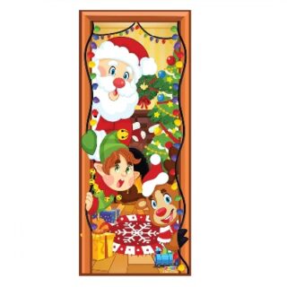 Set Fundas Plasticas Navideñas para Puerta 3 Piezas