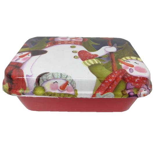 Caja Plástica Navideña para Galletas