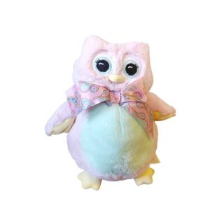PELUCHE DE BUHO COLOR ROSADO 22 X 16 CM