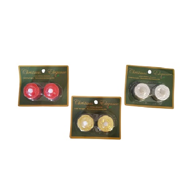 Velas Eléctricas de Baterías 2 Piezas Tea Light con Glitter