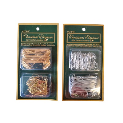 Set de 200 Ganchos Metálicos para Adornos de Árbol