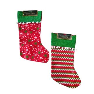 Bota Navideña Decorativa con Brillos 39 cm Christmas Elegance