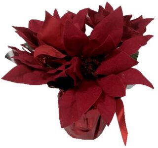 Flor de Pascua Navideña Decorativa 31 cm