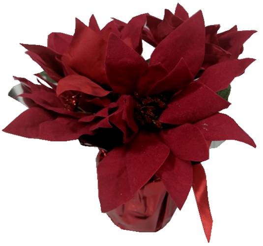 Flor de Pascua Navideña Decorativa 31 cm