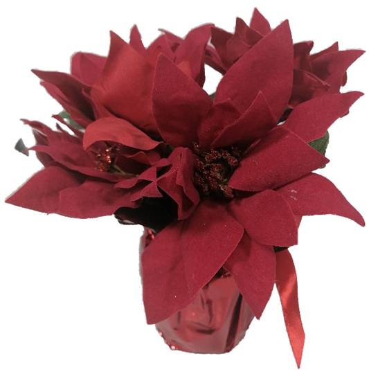 Flor de Pascua Navideña Decorativa 18 cm