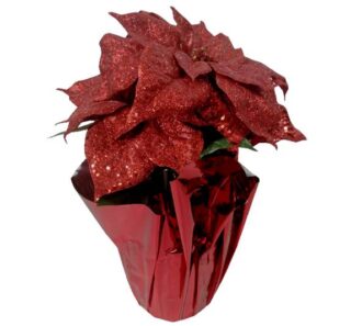 Flor de Pascua Navideña Decorativa 34 cm Elegance