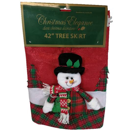 Pie Decorativo Rojo de Felpa para Árbol de Navidad de 101 cm