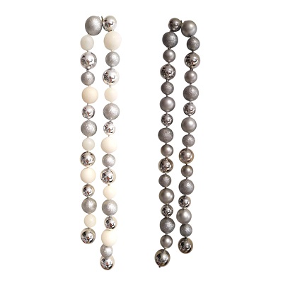 Listón Decorativo de Esferas Gris