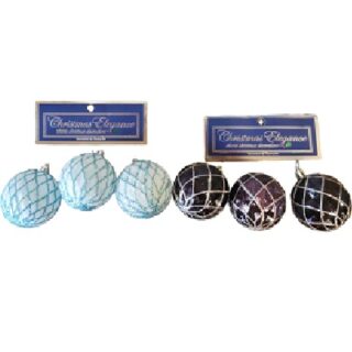 Esferas Navideñas con Brillantina 6 cm Diseños Surtidos
