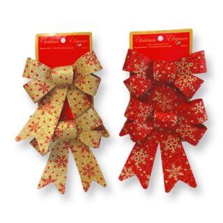 Moño Navideño con Brillantina