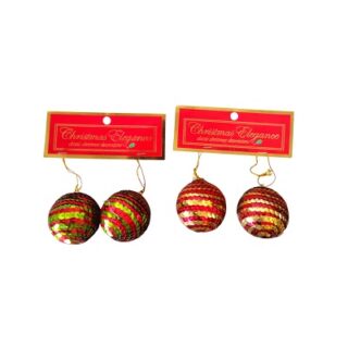 Esferas Navideñas con Lentejuelas 2 Piezas