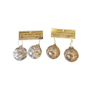 Set de 2 Esferas Navideñas con Diseños Surtidos de 6 cm