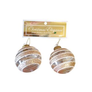 Set de 2 Esferas Navideñas con Diseños Surtidos