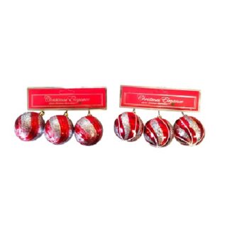 Set de 3 Esferas Navideñas con Diseños Surtidos de 5 cm