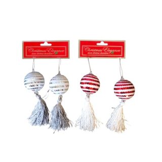 Set de 2 Esferas Navideñas con Diseños Surtidos