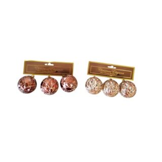 Set de 3 Esferas Navideñas con Diseños Surtidos