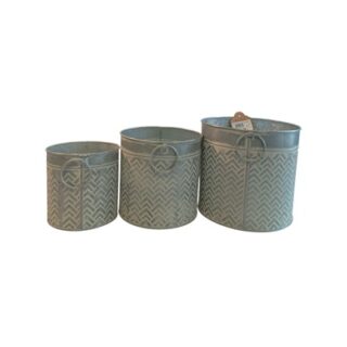 SET DE JARDINERAS DE HOJALATA 3 PC