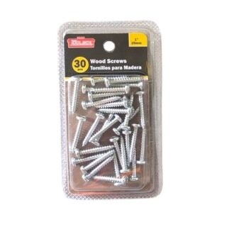 TORNILLOS PARA MADERA 30 PC 1 PULG