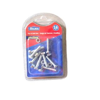 TORNILLOS CON TUERCA 16 PC